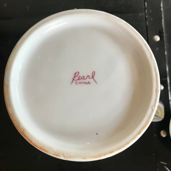 Pearl China Porcelain w/Gold Trim Tea Coffee Pot 3 Cups or 24 OZ Very Good Used - Picture 6 of 9